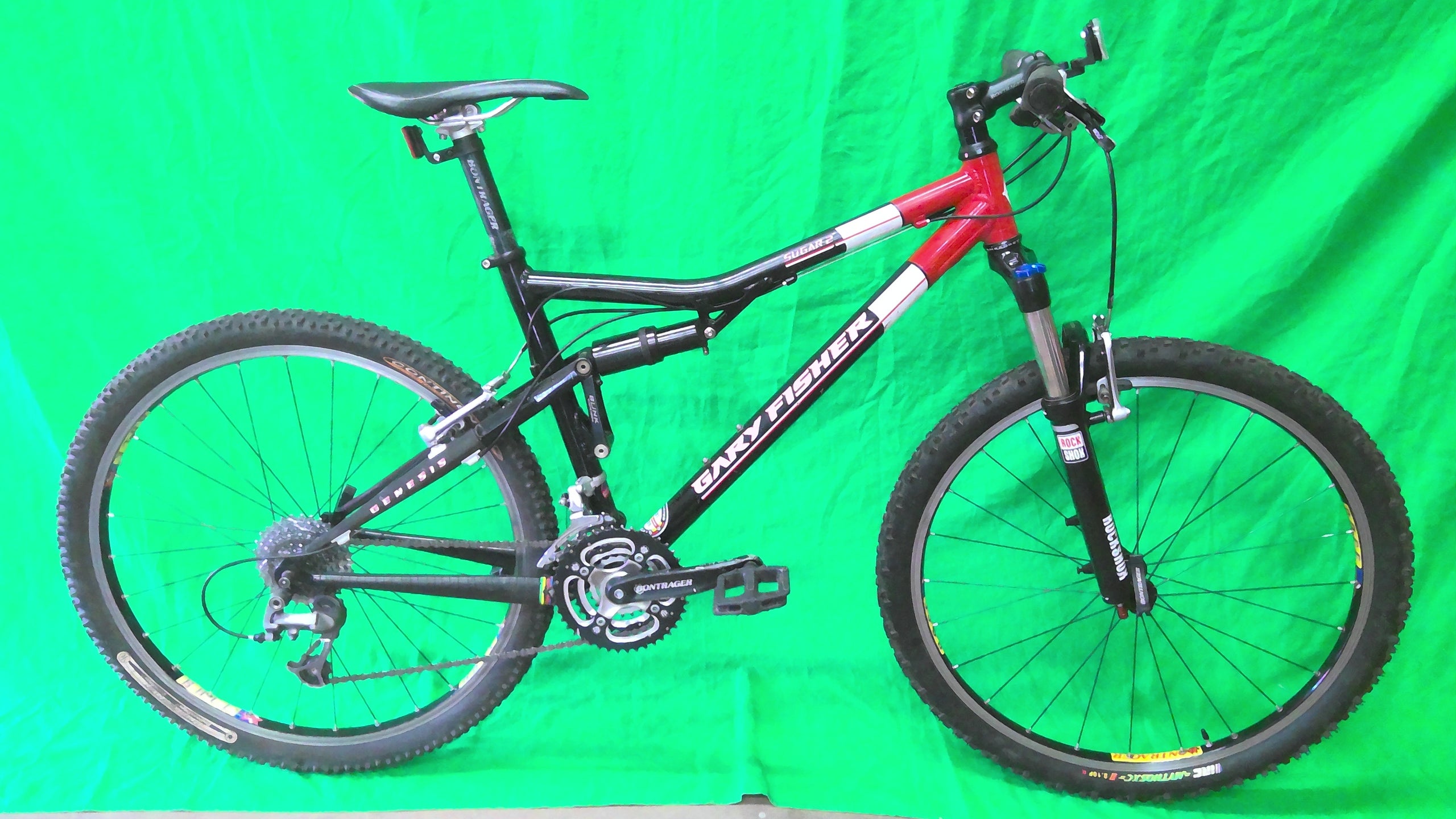 Gary fisher sugar 2 md full suspension red black hopecycle